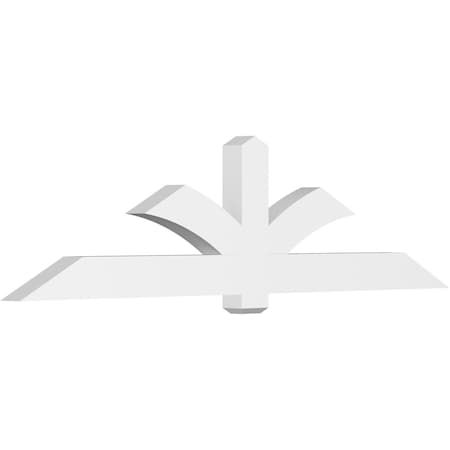 Ekena Millwork Redmond Architectural Grade PVC Gable Bracket, 96"W x 24"H x 4"D x 6"F, 6/12 Pitch GBP096X24X0406RED00